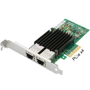 X550-T2 10GbE Dual Port PCIe X4 Server Network Card with Intel X550 CHIP 2 RJ45 10G NIC 10 Gigabit Ethernet Adapter for PC