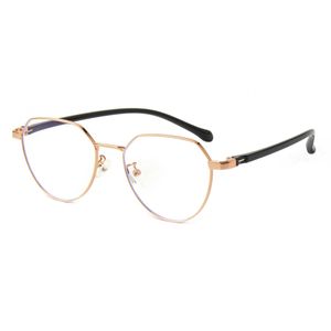 Designer Women's Trendy Black Eyewear Beautiful Anti-Square Optical Glasses with Light Metal Alloy Frame
