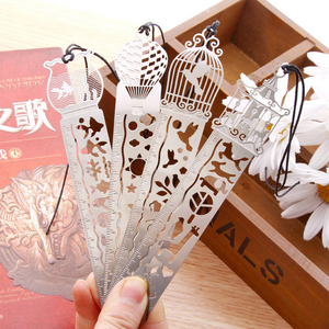 Hollow Thin Metal Bookmark Creative Ruler Book Mark Stainless Steel Functional Bookmark