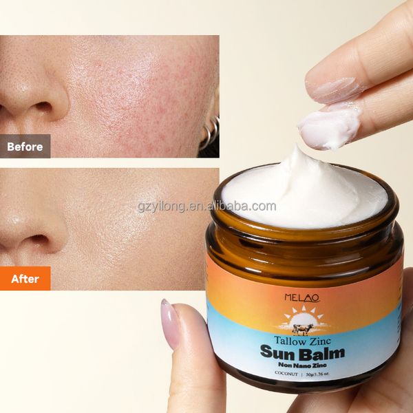 Waterproof Zinc Sunscreen 80-min Broad Spectrum SPF 50 Non-Greasy Sunblock Zinc Tallow Water Resistant All Body Lotion Sun Block