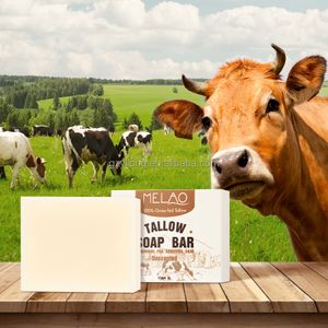 Private Label Handmade HALAL Grass Fed Beef Tallow Soap Facial Oil Control Chemical Free Moisturizing Tumeric Kojic Tallow Soap