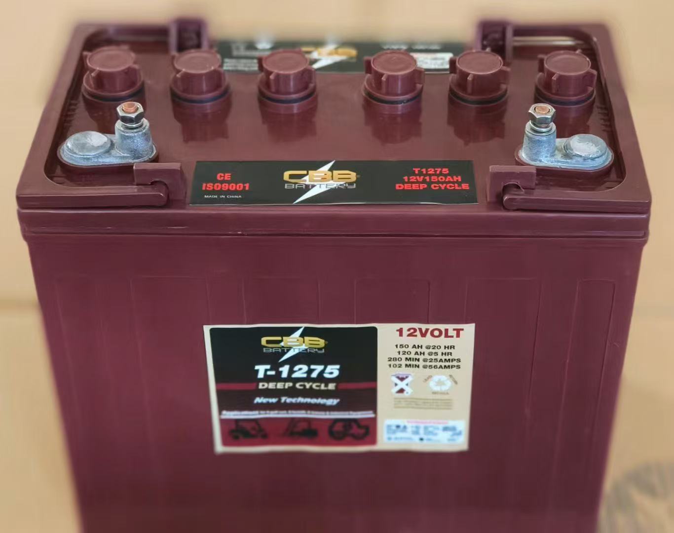 Trojan L16HT1275 Plus 12V150Ah Sealed Golf Cart Battery Quality Lead Acid UPS Storage for Electric Cars Boats 48V 6V