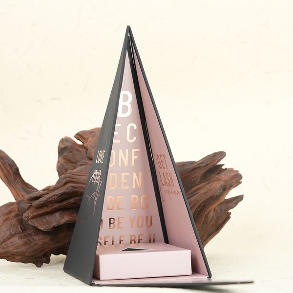 Exotic Triangle Gift Box Wholesale High Quality Cosmetic Paper Boxes , Cosmetic Boxes Packaging for Lipstick