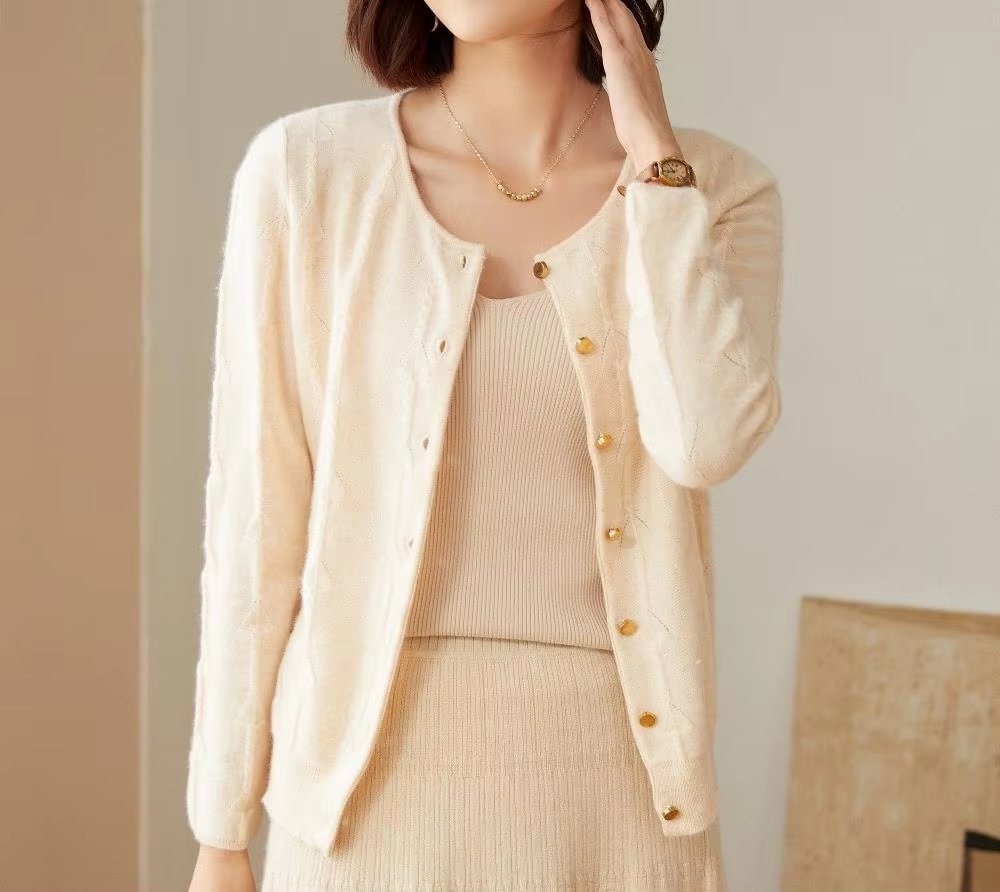 New Arrive 100% Cashmere Warm Cardigan Sweater Women Cardigan