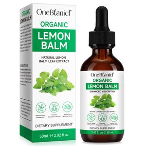 OneBtanicl 60ml Natural Organic Lemon Balm Leaf Extract Liquid Supplements Private Label Lemon Balm Drops for Boost Immune
