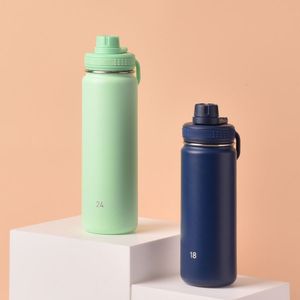 Double Wall Insulated Stainless Steel Travel Tumbler Powder Coated Metal Sports Water Bottle Vacuum Flask for Outdoor Adventures