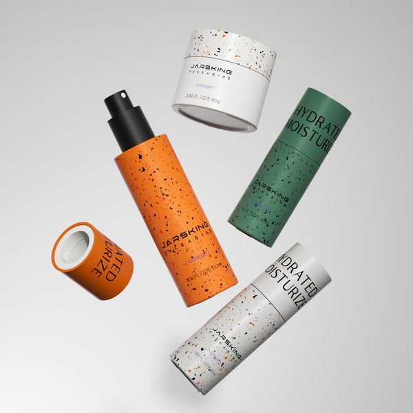 Luxury Cosmetic Packaging Manufacturer Empty Lotion Pump Glass Bottle and Jar Set Cosmetic Cream Bottle with Plastic Pump