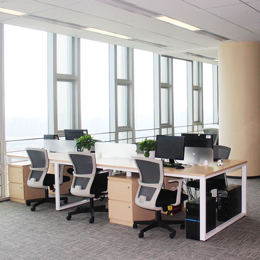 Modern China Office Furniture New Lab Workstation Desk Set Certified Adjustable Legs Office Partitions Cubicles for School