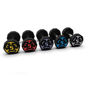 Rising Fitness  Custom Logo Dumbbell Set Colorful Polyurethane PU Dumbbells for Home Gym Training Steel Free Weight Equipment