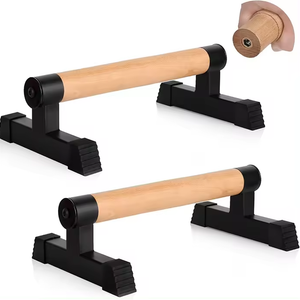 SP Home Gym Fitness Equipment Customized logo Wooden Parallel bar Wooden Parallettes Bar Parallel Push up Handstand Bar