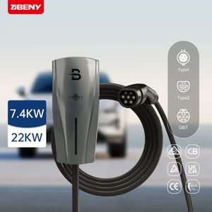 BENY Commercial AC EV Charger 7KW 22 KW Rfid 4g AC EV Charging Station Type2 GB/T Electric Car Charging Stations for Outdoor Use