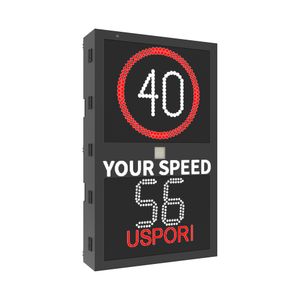 YAHAM Text Message Speed Measurement Sign Rader Speed Sign Solar LED Traffic Radar Speed Measuring Detection Sign