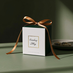 Custom Printed Branded Logo Square Rigid Candle Jar Gift Packaging Boxes Lid and Base