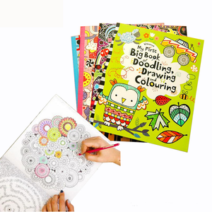 2026 My First Big Fashion Doodling Drawing Child Book Printing Mandala Crayon Color Coloring Filling Practice Book for Kids