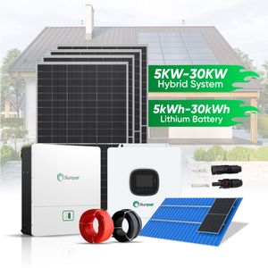 Sunpal Off Grid Hybrid Solar Energy Storage System 5Kw 8Kw 10Kw 15Kw Residential Solar Power Battery PV Systems Complete Set