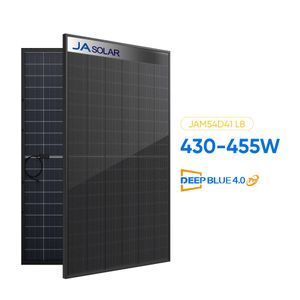 JA Solar N-Type Full Black Bifacial Solar Panel 430W 445W 450W TOPCon Double Glass All Black PV Modules Mono Solar Panel