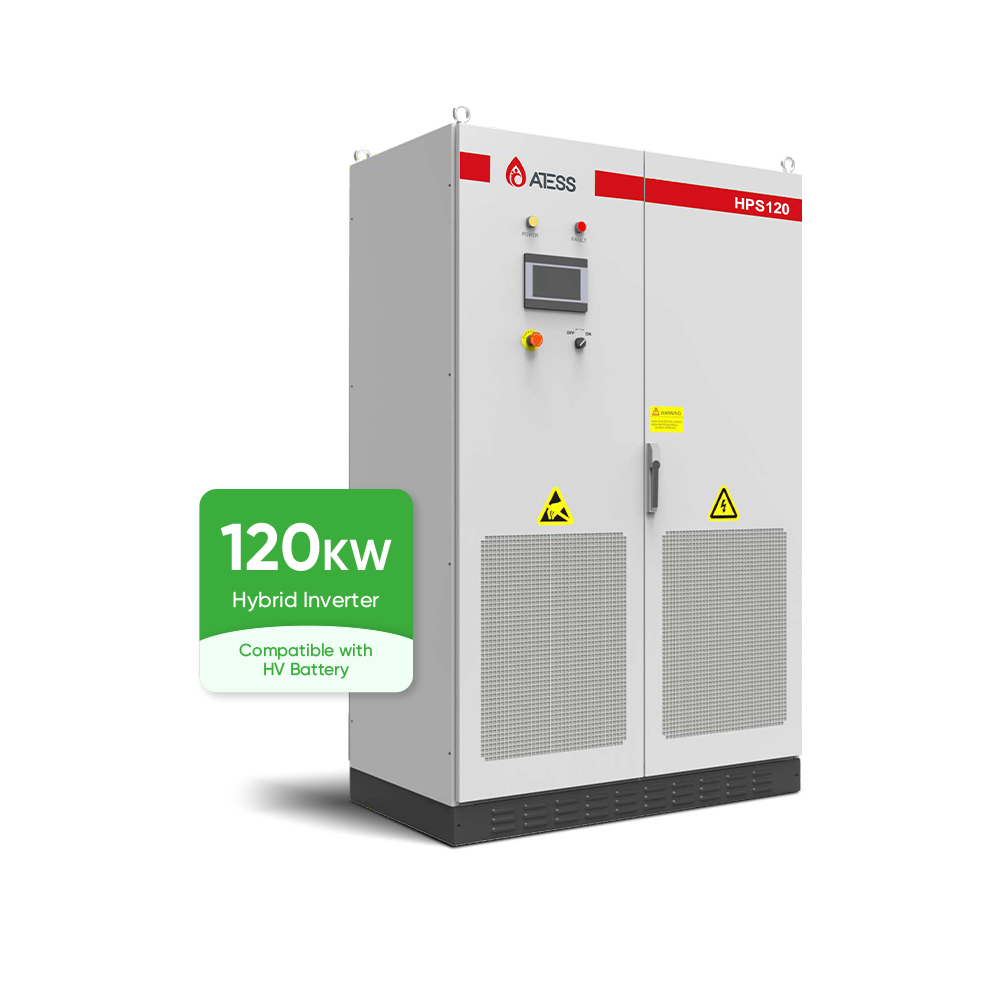 Atess Smart Power Energy Storage Inverter 120Kw Hybrid Pv Inverter Seamless Transfer With Battery for Industrial