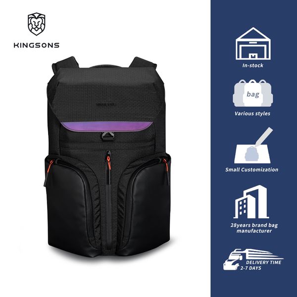 Kingsons Patent Shockproof Backpack Waterproof Laptop Bag Custom School Travel Ready Backpack