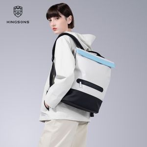 Kingsons School Backpack College Student Multifunction Waterproof Laptop Bag Large Capacity