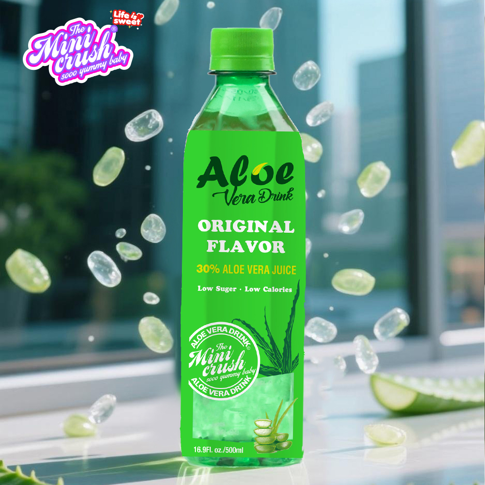 China Direct Manufacture Low MOQ Halal  500MlL Aloe Vera Drink with 30% Pulp Healthy Beverage