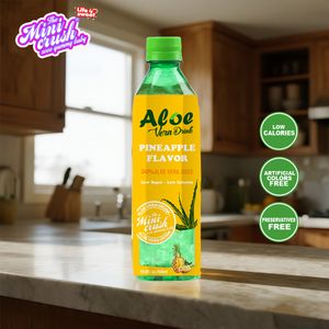 500mL Pineapple Aloe Vera Drink with Pulp Refreshing Food & Beverage Flavor