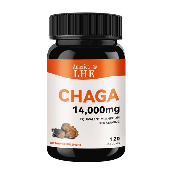 Wildcrafted Organic Immune Support Antioxidant Supplement for Energy Wellness and Vitality 120 Count Chaga Mushroom Capsules