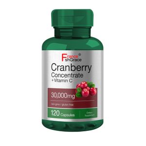 Natural Organic Vitamin C Cranberry Capsules for Antioxidant, Beauty and Whitening Supplement Cranberry Capsules