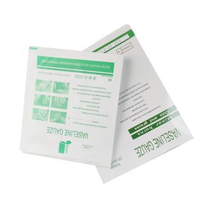 Medical Vase Line Wound Dressing Paraffin Gauze 10*10cm Surgical Sterile Paraffin Gauze