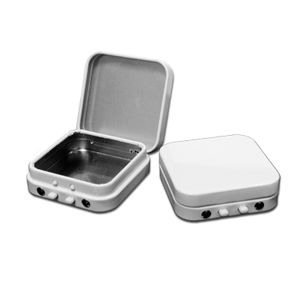 Hot Sale Small Square Metal Tin Box Child Safe Lock for Candy Pills Food Packaging