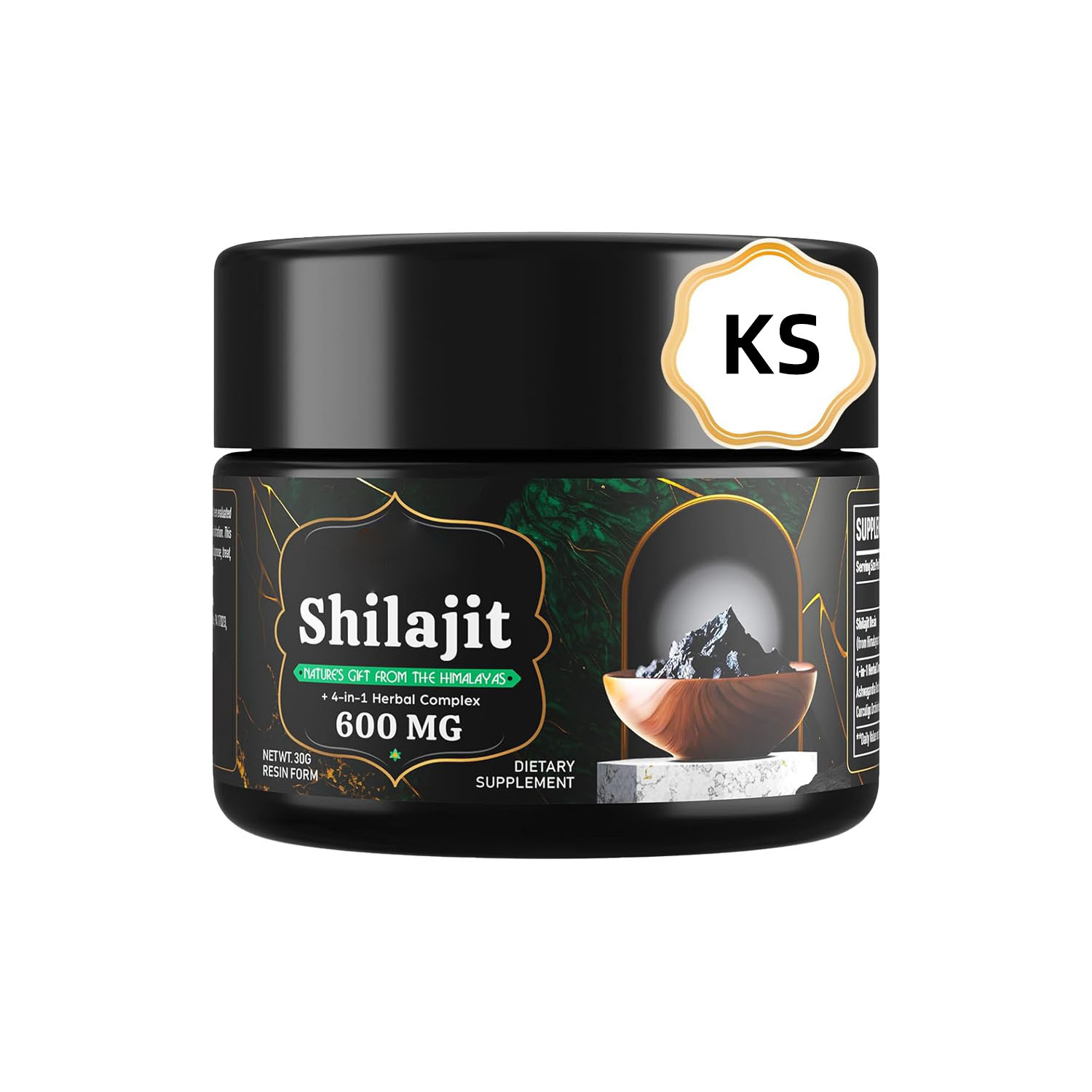 Organic Shilajit Resin Fulvic Acid Gold Grade Private Label Dietary Supplement Pure Himalayan Shilajit Resin Supplement