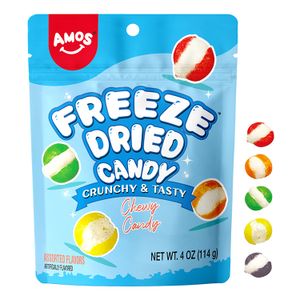Amos Freeze Dried Sweet Chewy Candy Assorted Flavour Freeze Dried Candy