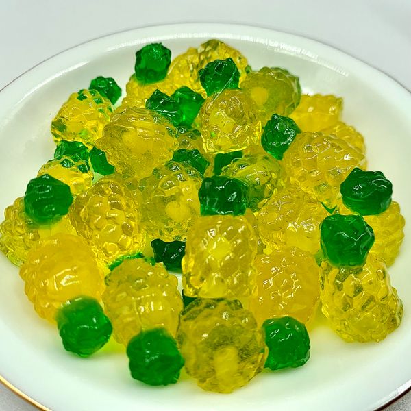 Amos 4D Juice Filled Sweet Pineapple Flavor Halal Chewy Gummy Candy