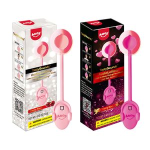 Amos Multi Color Novelty Hard World Wide Popping Sweets Valentine's Day Audio Lollipop Cherry Flavor Music Candy Toy