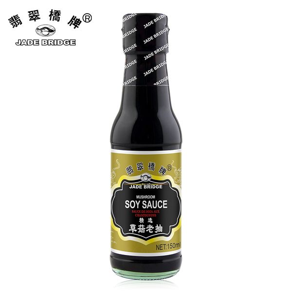 Wholesale 150ml Jade Bridge Dark Soy Sauce Restaurant Factory Price Liquid Chinese Mushroom Sauce in Bottle