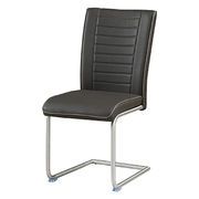 Dining Chair Modern Dining Chair with PU or Fabric and Brushed Metal Tube