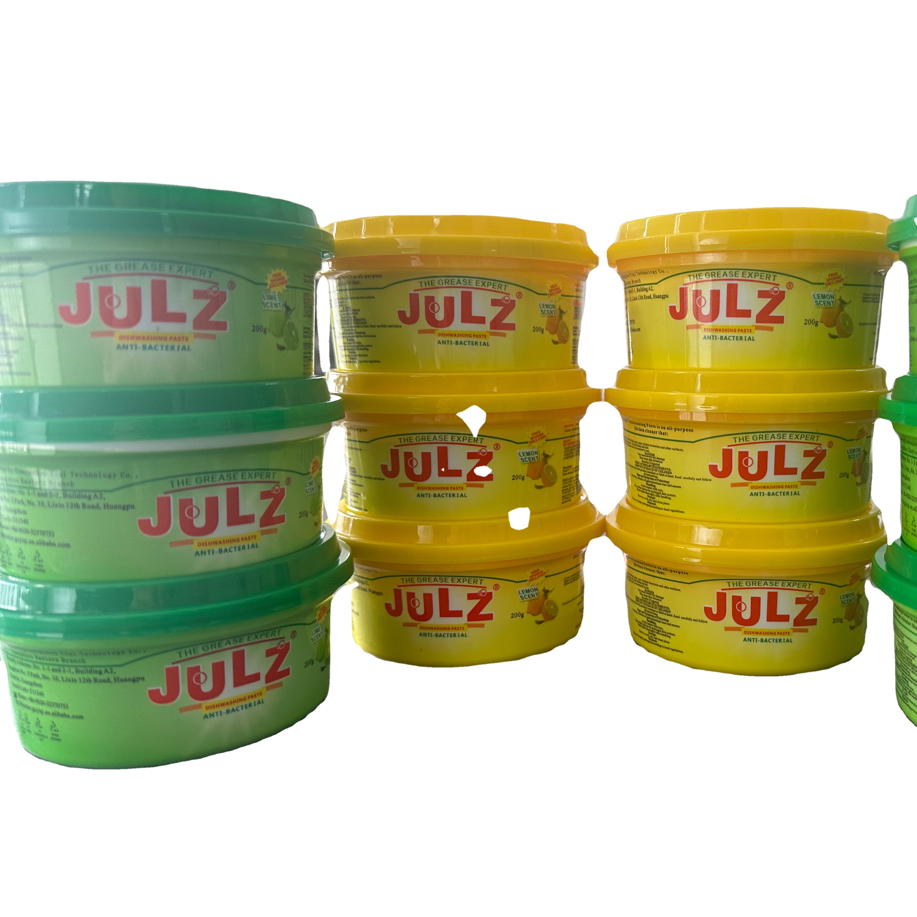 200g Anti-Bacterial Eco-Friendly Dishwashing Paste Detergent From China Gel Shape with Sponge for Kitchen Cleaning