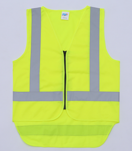 Hi Vis Reflective Safety Jacket with Customizable Logo White Polyester Reflector Vest with Pockets Factory Outlet