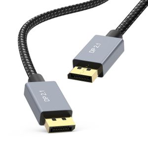 VESA Certified DP 2.1 Cable 80Gbps 16K60Hz 8K240Hz HDR DP80 UHBR40 2.1 Cord DisplayPort 2.1 Cable for Gaming Monitor