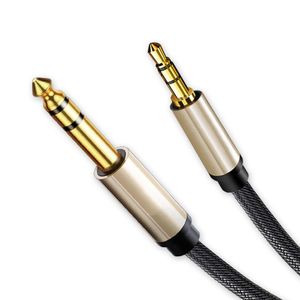 OEM 1M 3M 5M 6M 10M 15M 3.5mm to 1/4 Stereo Audio Cable 1/8" to 6.35mm 1/4" TRS Male Aux Cord Double Shielded with Braiding