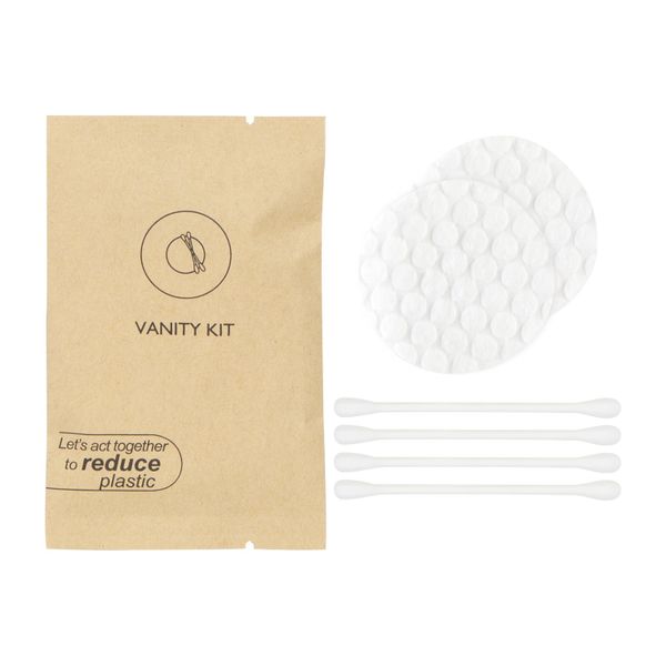 Vanity Kit Wholesale Single-use Cotton Swabs Cotton Pads Supplier Hotel Disposable Vanity Kit for Hotels
