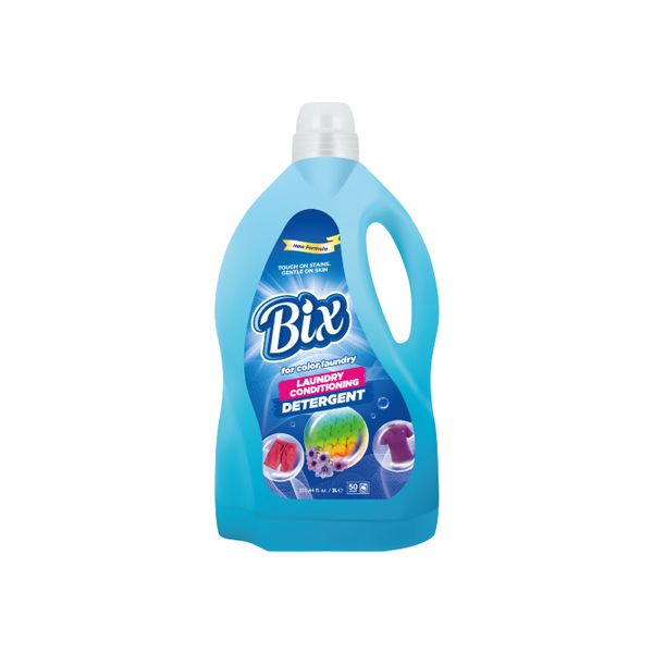 Bix Liquid Laundry Conditioning  for Color Clothes and Fabric Wholesale Customizable Bulk Order Product 3000ml  Detergent