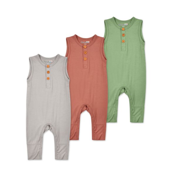 Hot Selling Bamboo Newborn Baby Clothes Sleeveless Knit Baby Jumpsuit Solid Color Baby Underwear Rompers