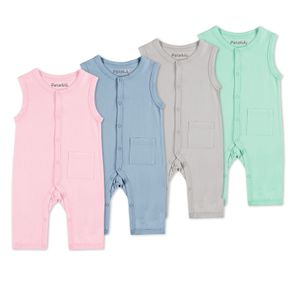 Unisex Baby Infant Toddler Bamboo Viscose Fiber Sleeveless Bodysuit Vest Clothes