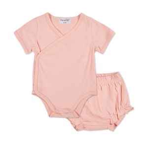 Wholesale Custom Newborn Oragnic Cotton Short Sleeve Style Baby Boy Girl Clothes Blank Baby Romper