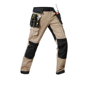 Work Pants for Man Multi-Pocket Labor Wear Oxford Knee Pads Wear-resistant Custom Workwear Trousers