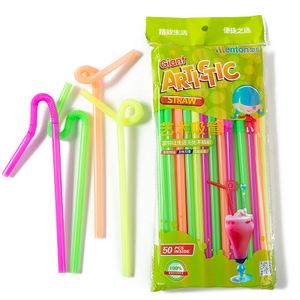 2024 Hot Sale Creative Disposable Plastic Colored Bent Straw PP Drinking Straws