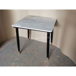 Hot Selling Luxury Marble Dining Table Modern 4-Seater in Black and White Colors for Bedroom Hotel or Apartment