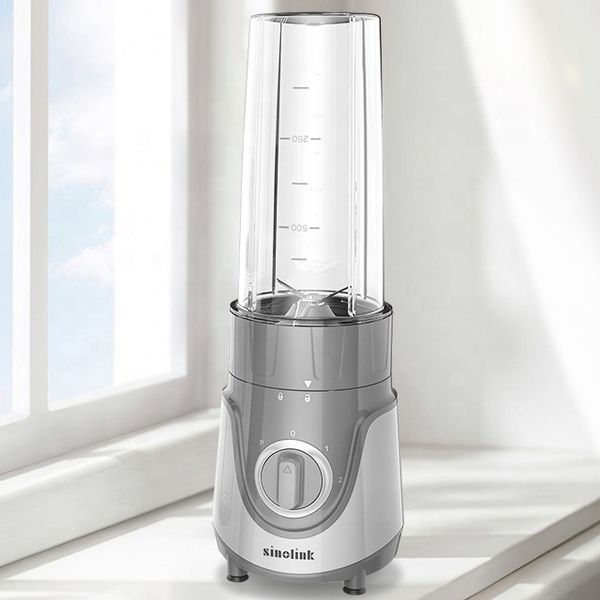 Personal Portable Blender with 2 Speeds BPA-Free 300W Stainless Steel Sport Bottle Household Juicer