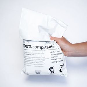 Custom Cornstarch Eco Friendly Compostable Biodegradable Poly Mailers Mailing Bags with logo