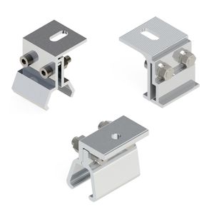 UISOLAR PV Panel Mounting System Metal Roof Clamp Bracket Aluminum Trapezoidal Bracket Hook Roof Solar Panel Clamp